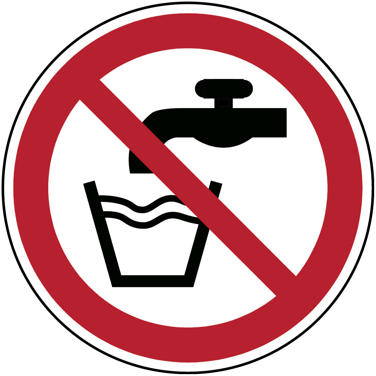 ISO Sicherheitskennzeichnung - Kein Trinkwasser