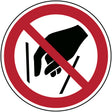 ISO Sicherheitskennzeichnung - Nicht in die Schüttung greifen