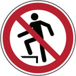 ISO Sicherheitskennzeichnung - Aufsteigen verboten