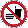 ISO Sicherheitskennzeichnung - Essen und Trinken verboten