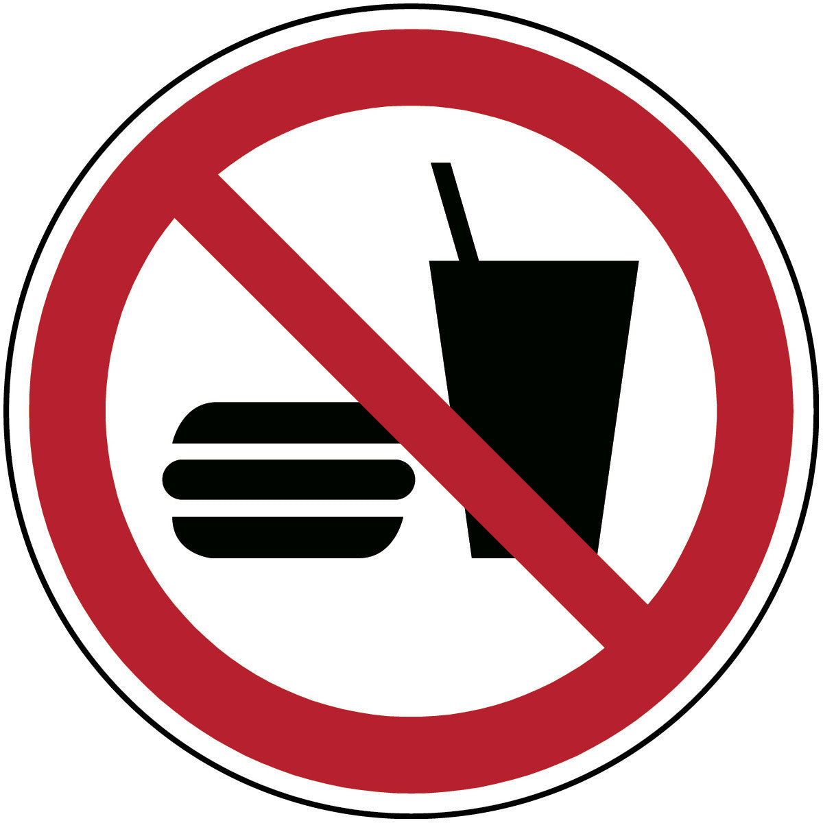 ISO Sicherheitskennzeichnung - Essen und Trinken verboten
