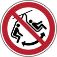 Schaukeln im Sessel verboten - ISO 7010