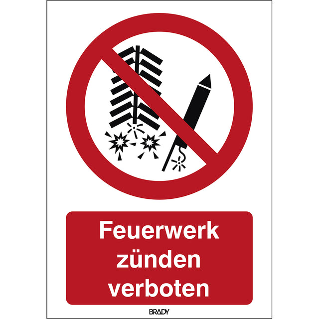 ISO-Sicherheitsschild – Feuerwerk verboten
