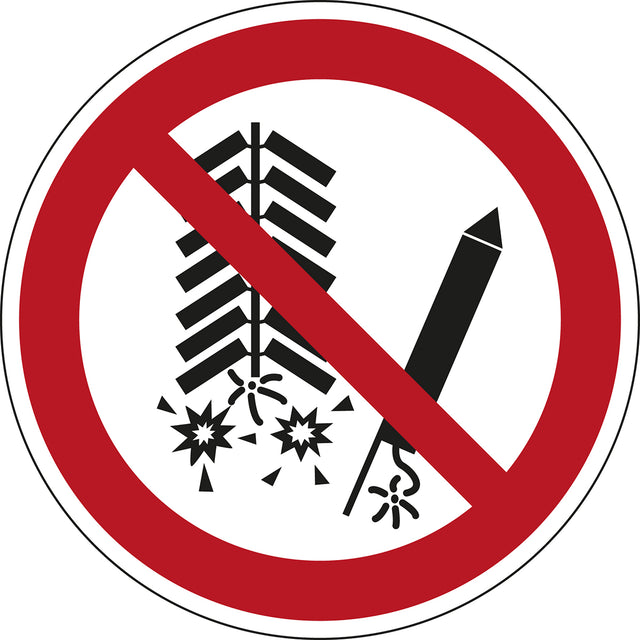 ISO-Sicherheitsschild – Feuerwerk verboten