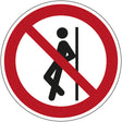 ISO-Sicherheitsschild – Anlehnen verboten