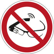 ISO Sicherheitskennzeichnung - Benutzung von Datenbrillen verboten