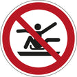 ISO Sicherheitskennzeichnung - Nicht aus Rodelschlitten herausstrecken