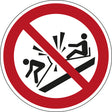 ISO Sicherheitskennzeichnung - Rodelschlitten nicht rammen