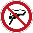 ISO Sicherheitskennzeichnung - Unterwassertauchen verboten