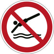 ISO Sicherheitskennzeichnung - Tauchen verboten