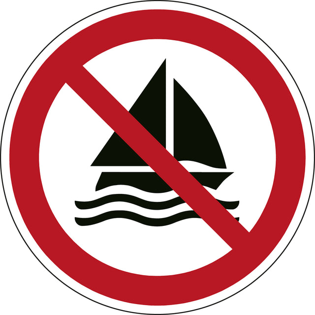 ISO Sicherheitskennzeichnung - Segeln verboten