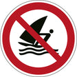 ISO Sicherheitskennzeichnung - Windsurfen verboten