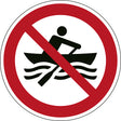 ISO Sicherheitskennzeichnung - Keine manuell angetriebenen Wasserfahrzeuge