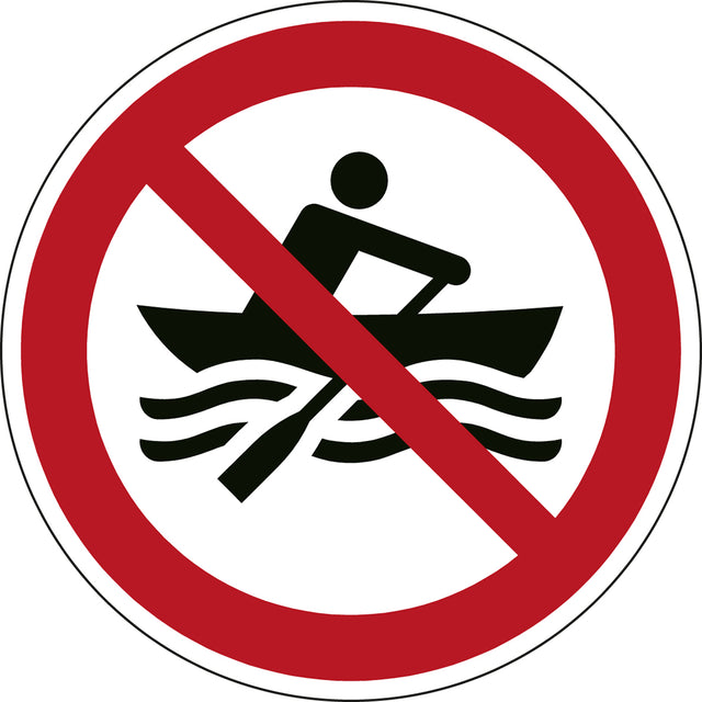 ISO Sicherheitskennzeichnung - Keine manuell angetriebenen Wasserfahrzeuge