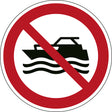 ISO Sicherheitskennzeichnung - Keine mechanisch angetriebenen Wasserfahrzeuge