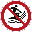 ISO Sicherheitskennzeichnung - Keine Surf-Fahrzeuge