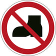 ISO Sicherheitskennzeichnung - Keine Straßenschuhe