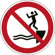 ISO Sicherheitskennzeichnung - Nicht in das Wasser springen