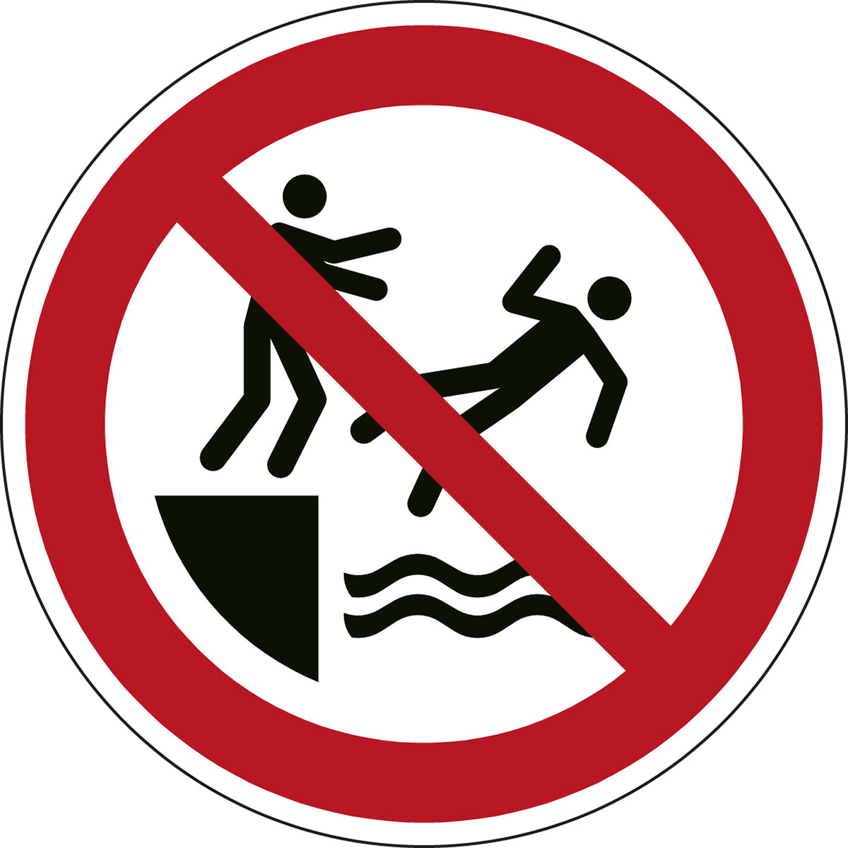 ISO Sicherheitskennzeichnung - Nicht in das Wasser stoßen