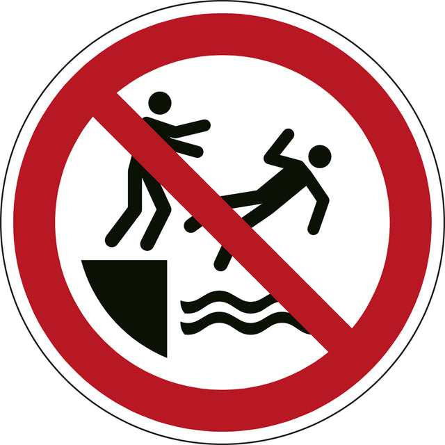 ISO Sicherheitskennzeichnung - Nicht in das Wasser stoßen