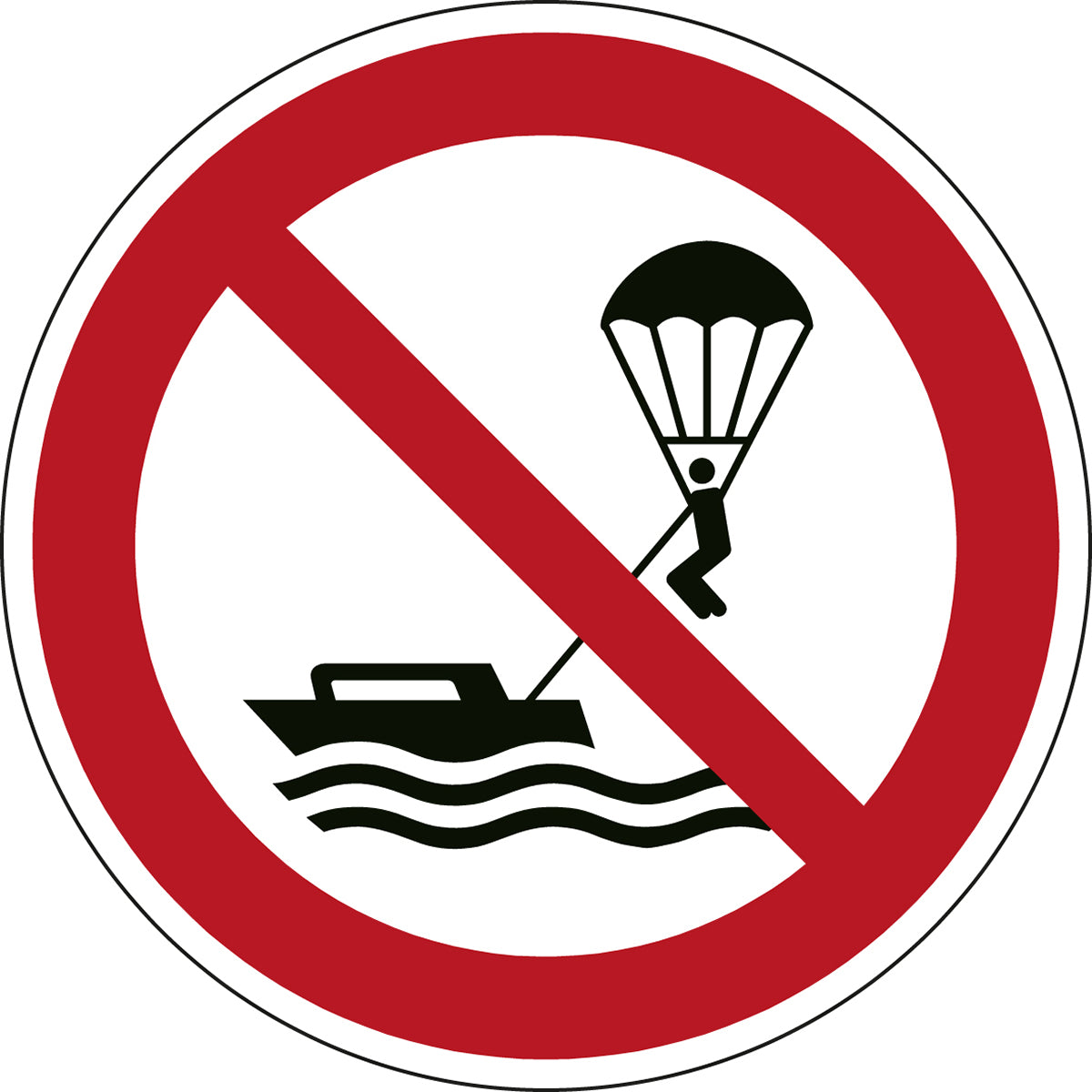 ISO Sicherheitskennzeichnung - Parasailing verboten