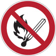 Verbotsschilder - Feuer, offenes Licht und Rauchen verboten