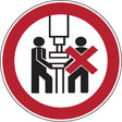 Verbotsschilder - Maschine darf nur von einer Person bedient werden