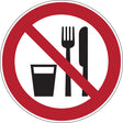 Verbotsschilder - Essen und Trinken verboten