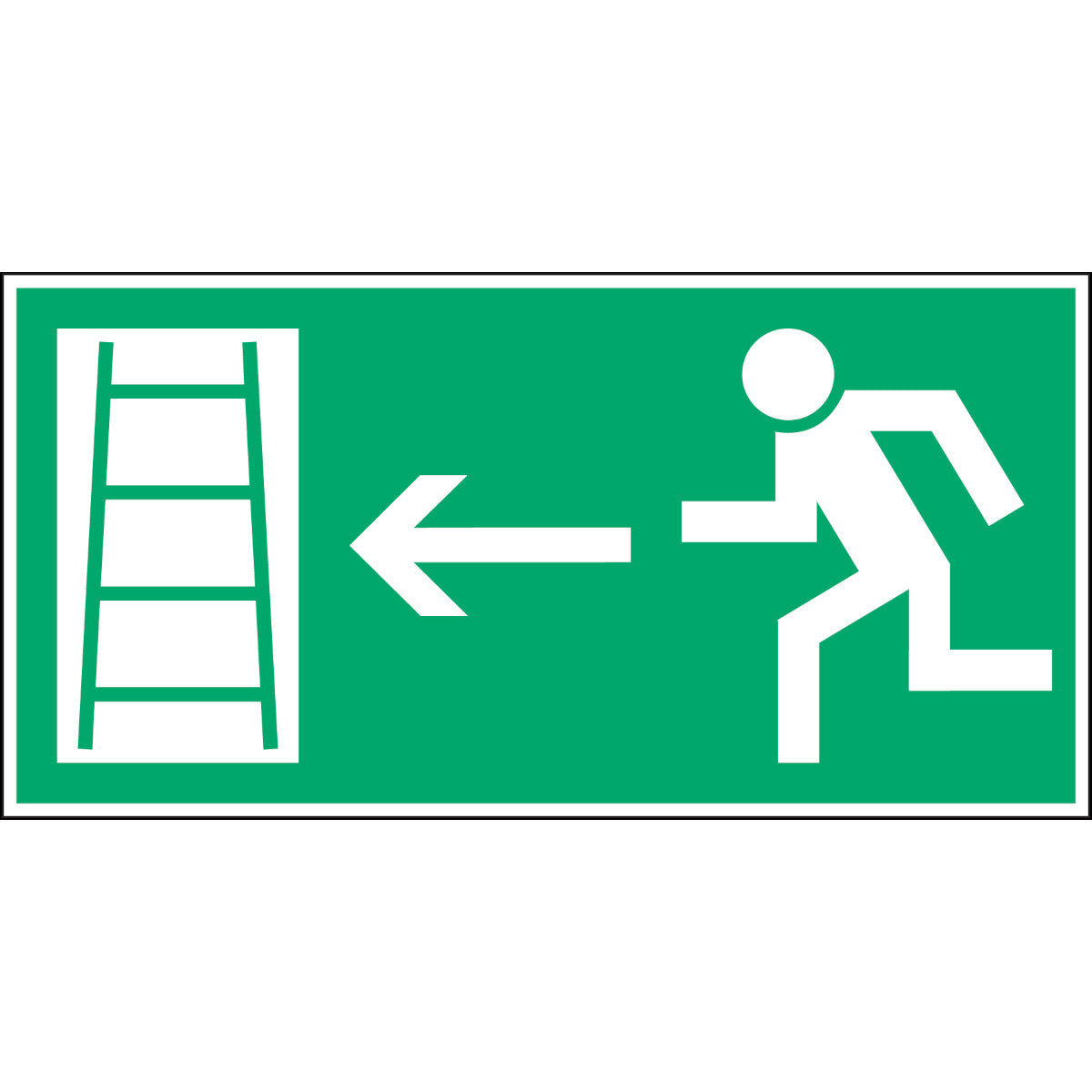 Fluchtwegkennzeichnung - Rettungsweg (Notleiter)