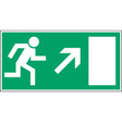 Fluchtwegkennzeichnung - Rettungsweg rechts aufwärts