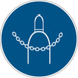 Gebotsschilder - Druckgasflasche durch Kette sichern