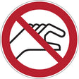 Verbotsschilder - Hineinfassen verboten