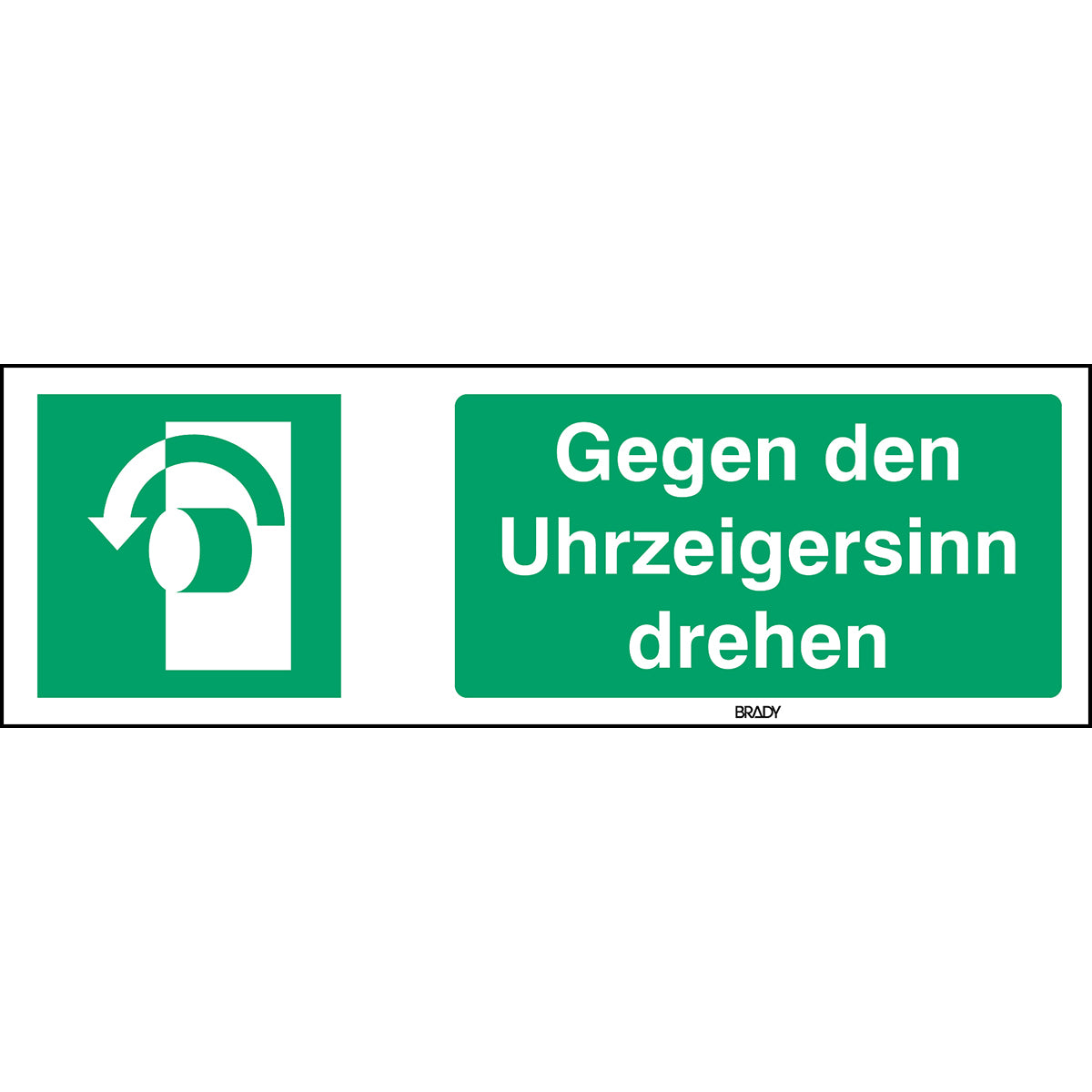 ISO 7010 Zeichen - Gegen den Uhrzeigersinn drehen