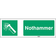 ISO-Sicherheitsschild – Notfallhammer