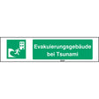 ISO-Sicherheitsschild – Evakuierungsgebäude bei Tsunami