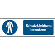ISO Sicherheitskennzeichnung - Schutzkleidung benutzen