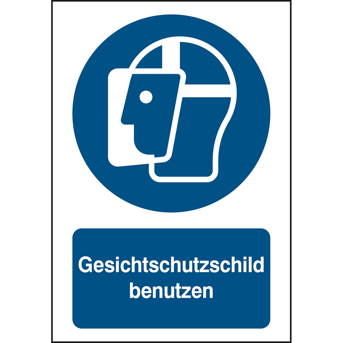 ISO Sicherheitskennzeichnung - Gesichtsschutz benutzen
