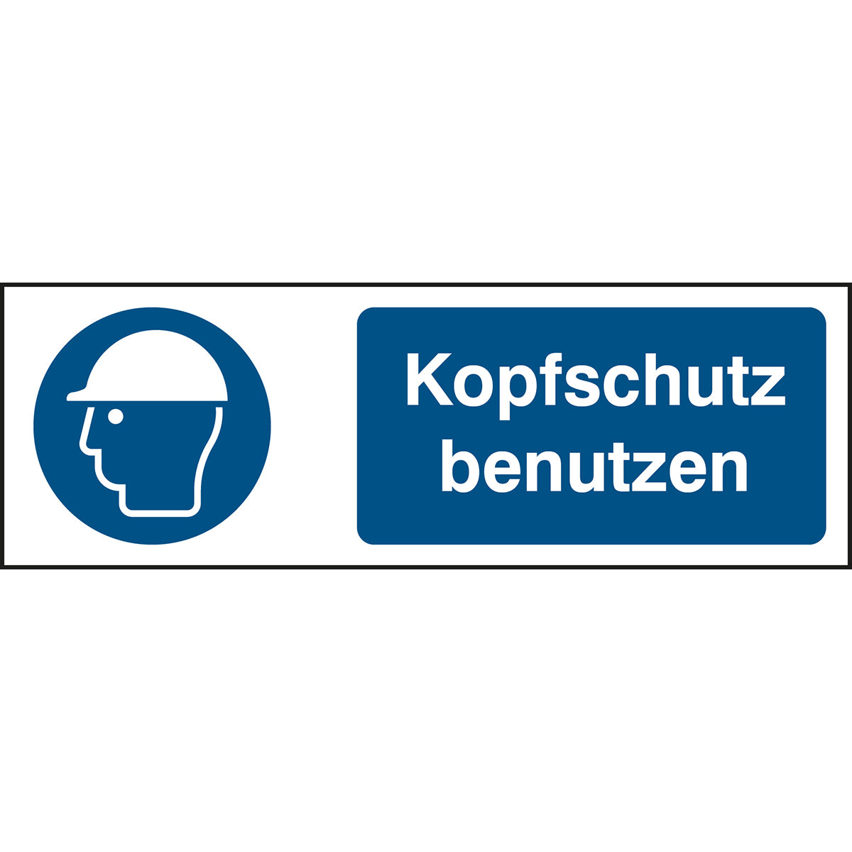ISO Sicherheitskennzeichnung - Kopfschutz benutzen