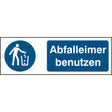ISO Sicherheitskennzeichnung - Abfallbehälter benutzen