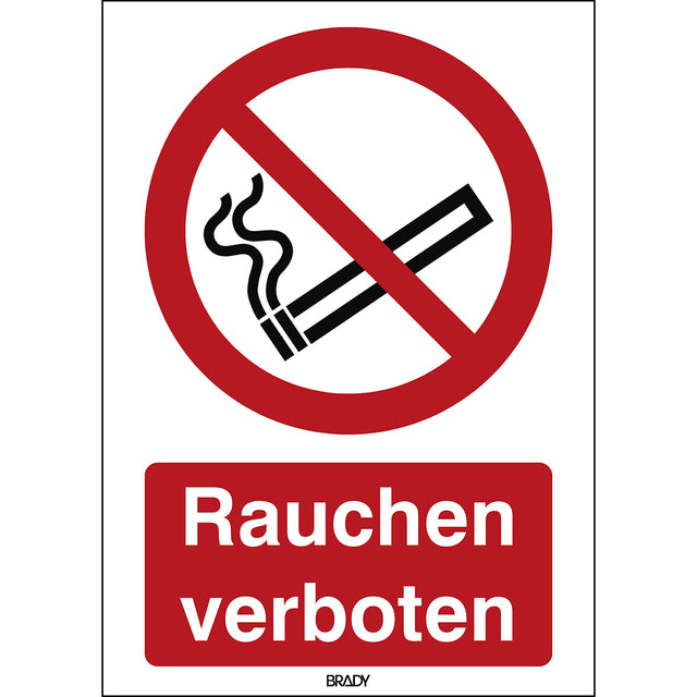 ISO Sicherheitskennzeichnung - Rauchen verboten