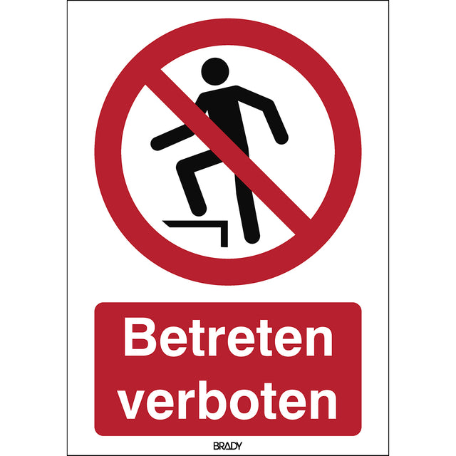 ISO Sicherheitskennzeichnung - Aufsteigen verboten