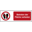 ISO Sicherheitskennzeichnung - Betreten der Fläche verboten