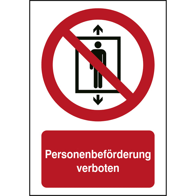 ISO Sicherheitskennzeichnung - Personenbeförderung verboten