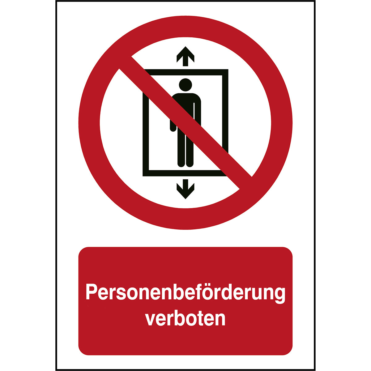 ISO 7010 Zeichen - Personenbeförderung verboten