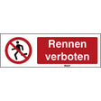 ISO Sicherheitskennzeichnung - Rennen verboten