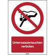 ISO Sicherheitskennzeichnung - Unterwassertauchen verboten