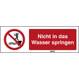 ISO Sicherheitskennzeichnung - Nicht in das Wasser springen