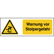 ISO Sicherheitskennzeichnung - Warnung vor Hindernissen am Boden