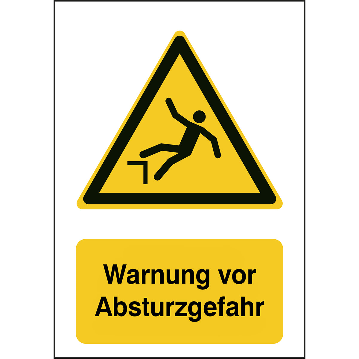 ISO 7010 Zeichen - Warnung vor Absturzgefahr