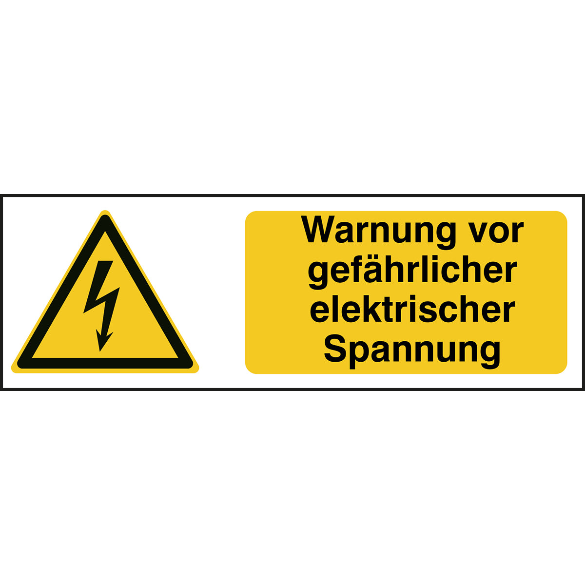 ISO Sicherheitskennzeichnung - Warnung vor elektrischer Spannung